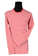 Gestreept Shirt Lange Mouw, Rood-wit