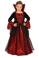 Kostuum Prinses rood/zwart
