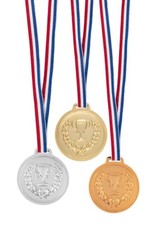 Set van 3 Medailles Goud, Zilver, Brons (Plastic)