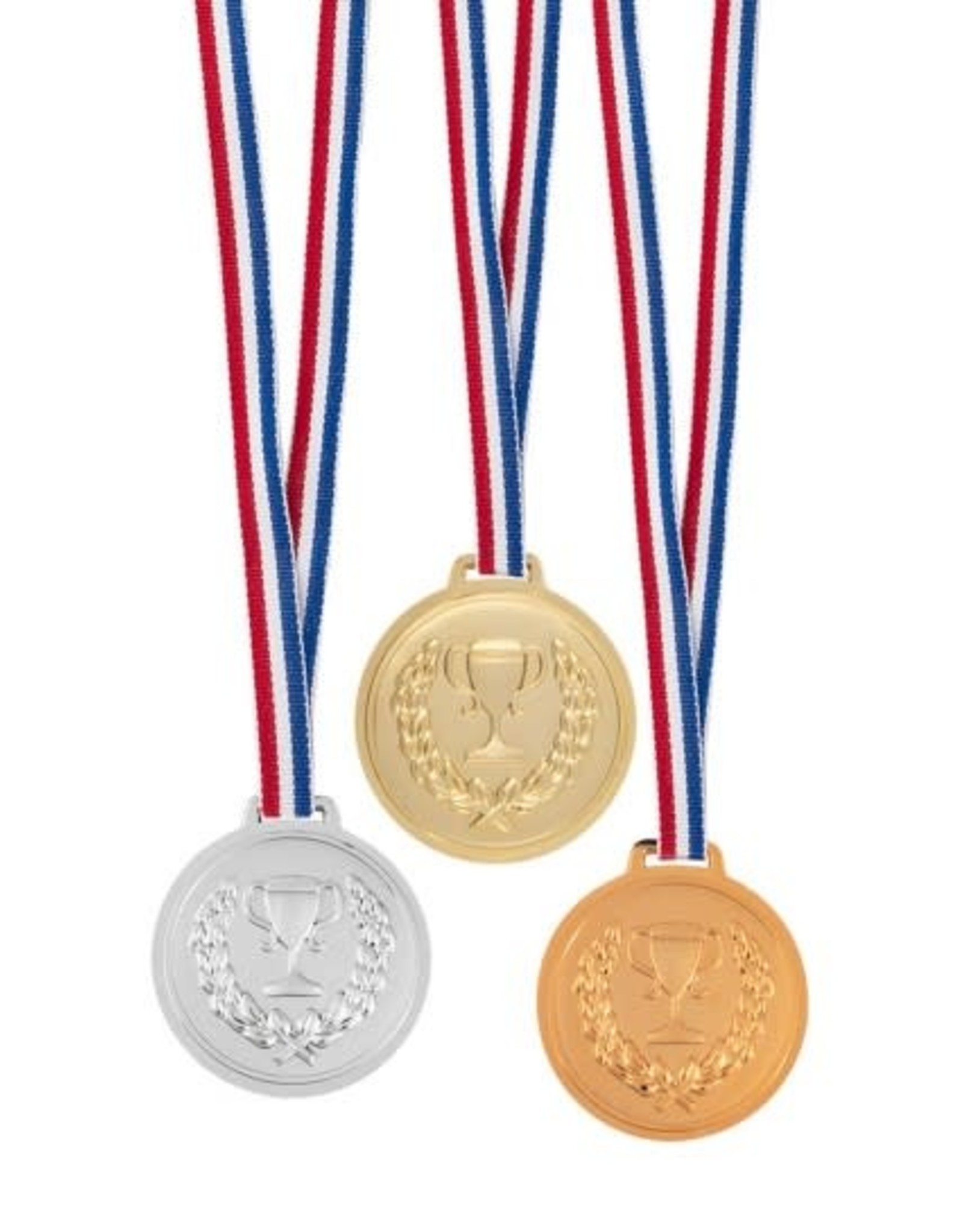 Aan boord Franje Bijna dood Set van 3 Medailles Goud, Zilver, Brons (Plastic) - De verkleedzolder, voor  al uw feestartikelen, accessoires, verhuur en verkoop van kleding,  feestkleding en kostuums voor uw themafeest of gala.