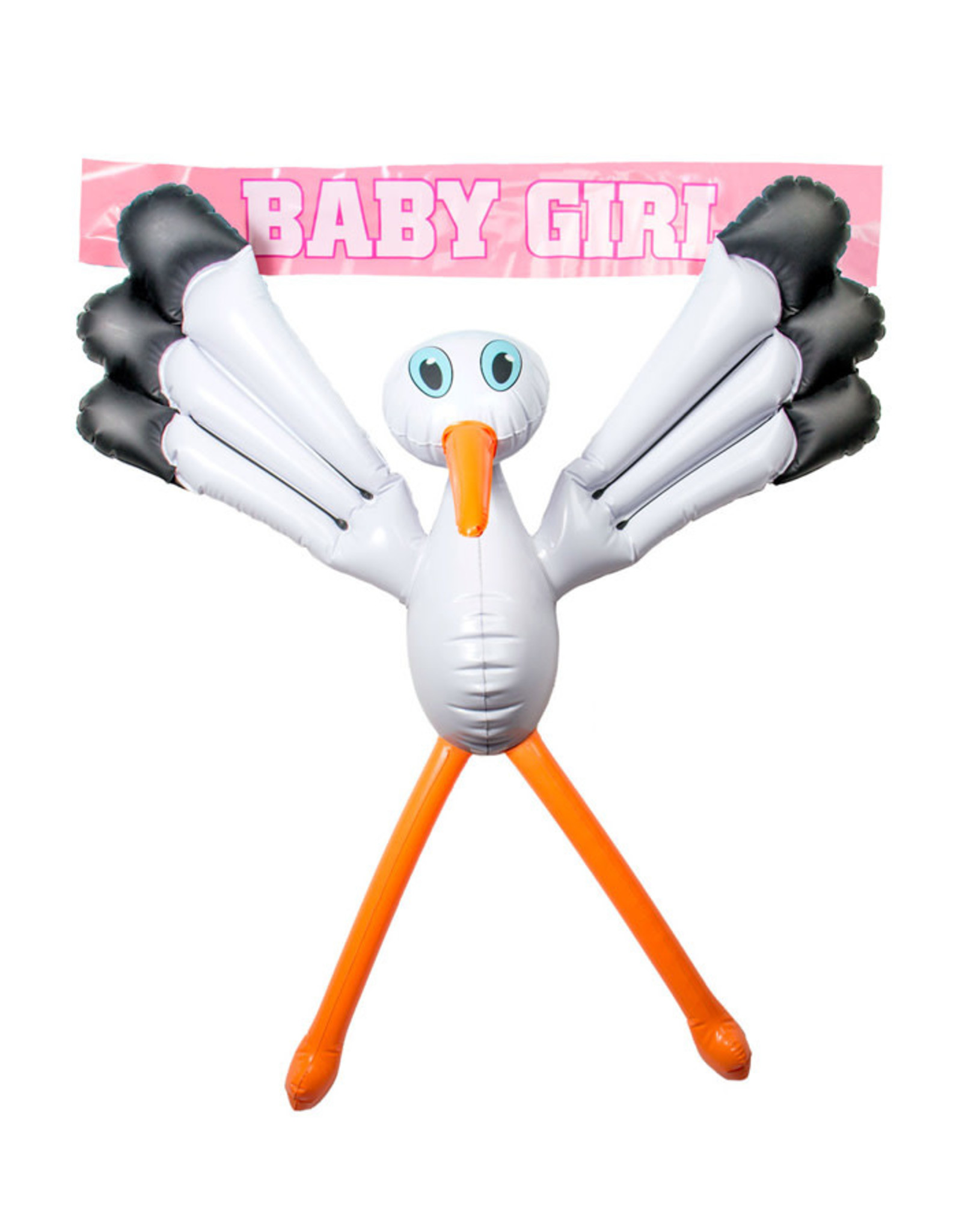 Opblaasbare Ooievaar met Zuignappen voor tegen het Raam