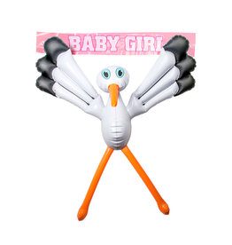 Opblaasbare Ooievaar met Zuignappen voor tegen het Raam