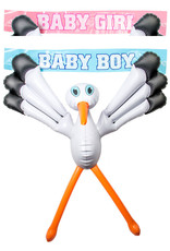 Opblaasbare Ooievaar met Zuignappen voor tegen het Raam