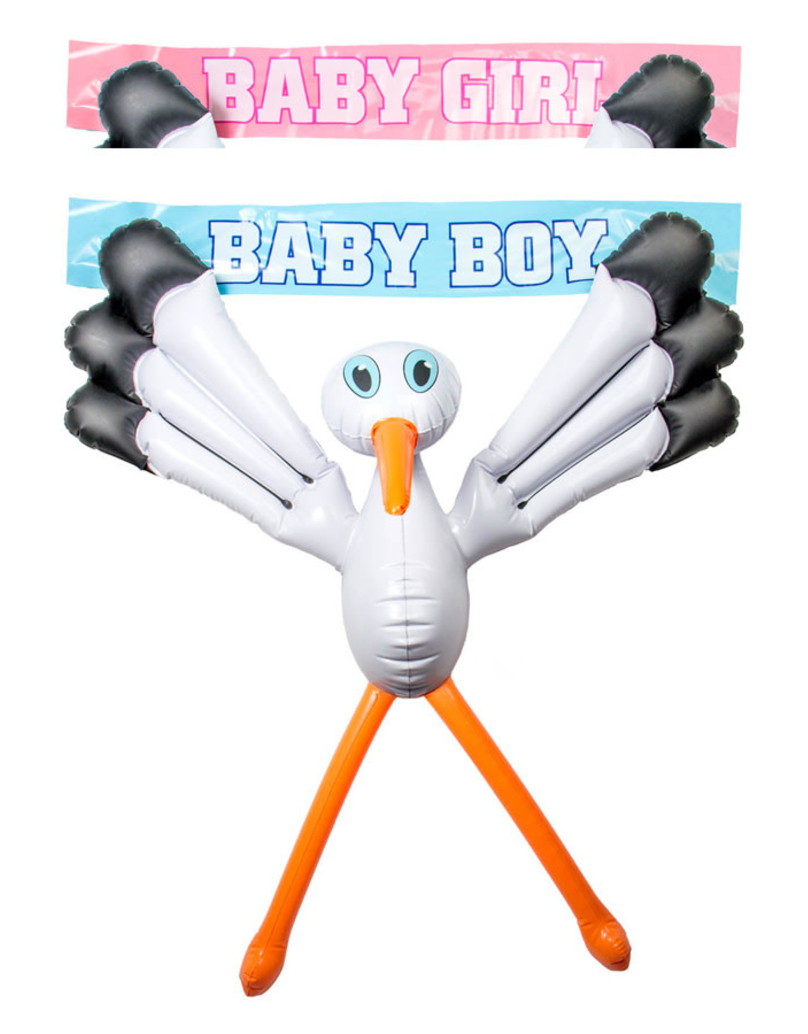 Opblaasbare Ooievaar met Zuignappen voor tegen het Raam