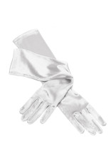Gala handschoenen elastisch 48 cm lang, Wit