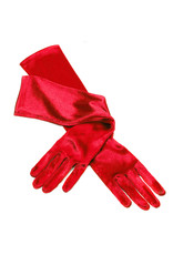 Gala handschoenen elastisch 48 cm lang, Rood