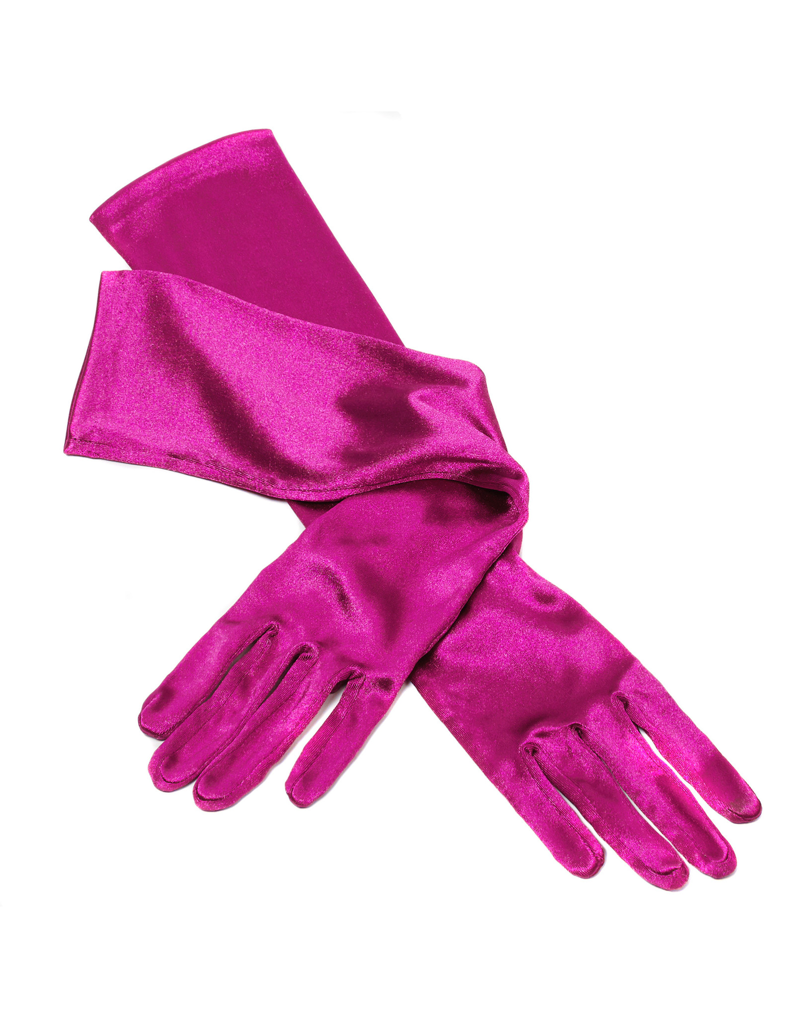 Gala handschoenen elastisch 48 cm lang, Roze