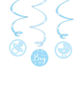 Hangdecoratie Swirls - It's a Boy !