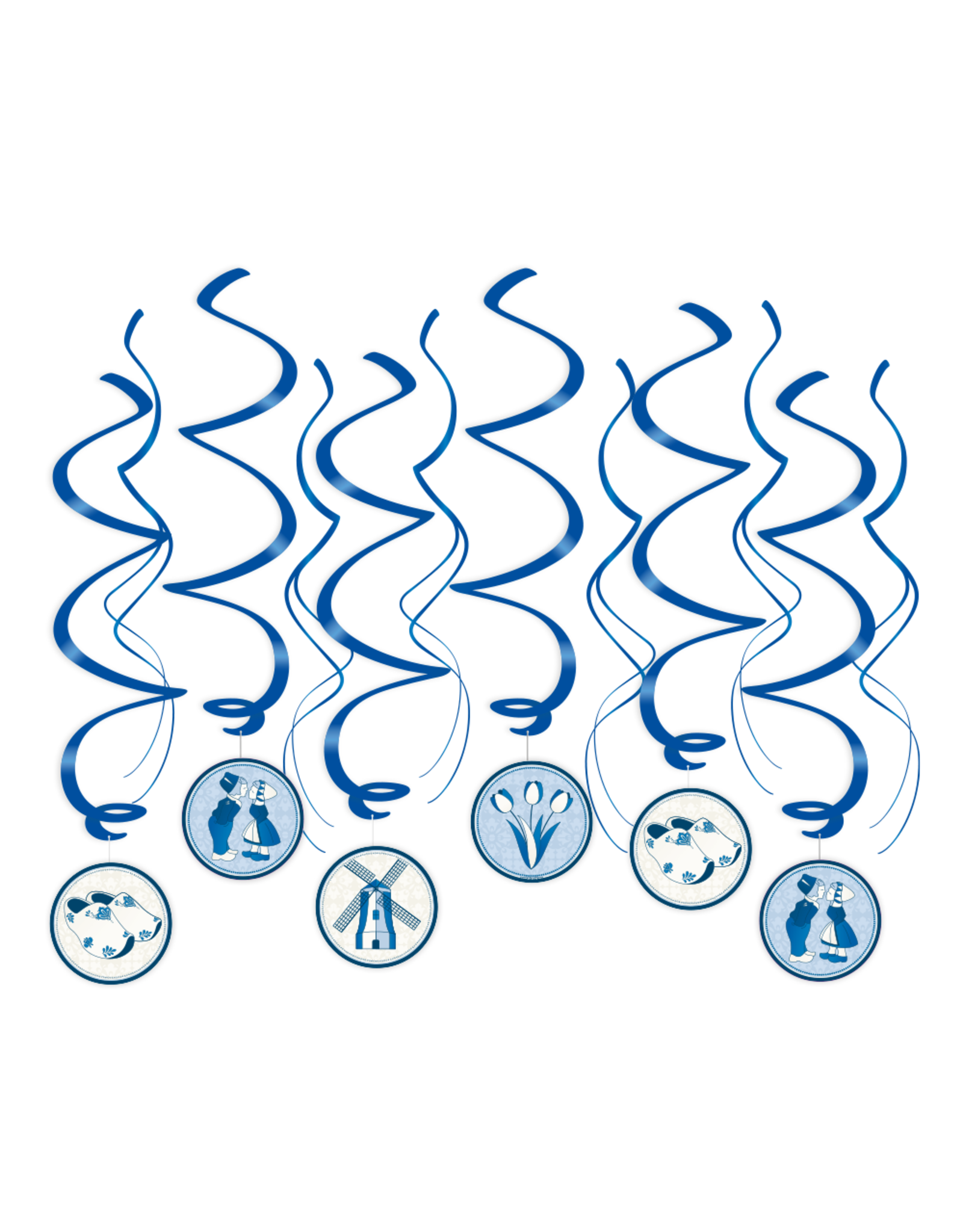 Hangdecoratie Swirls - Delftsblauw