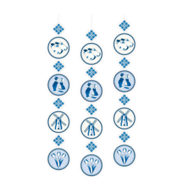 Hangdecoratie - Delftsblauw (3 Stuks)