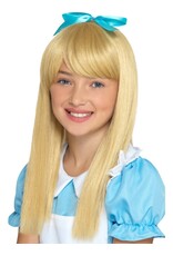 Wonderland Prinses Pruik, Blond voor Kinderen