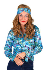 Disco Shirt Dame, Turquoise