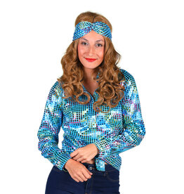 Disco Shirt Dame, Turquoise