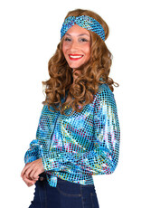 Disco Shirt Dame, Turquoise