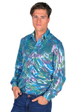 Shirt Disco Heren, Turquoise