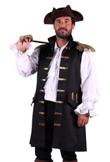 Heren Piratenvest, Zwart