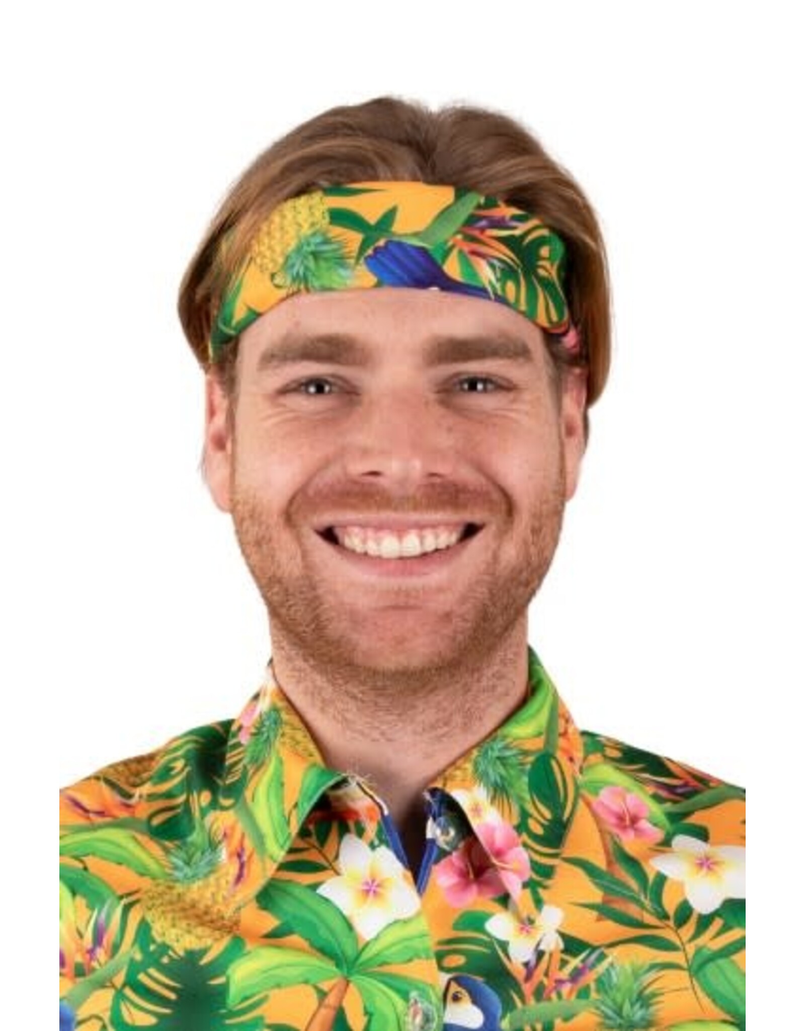 Zakdoek/Bandana Hawaii Print Oranje