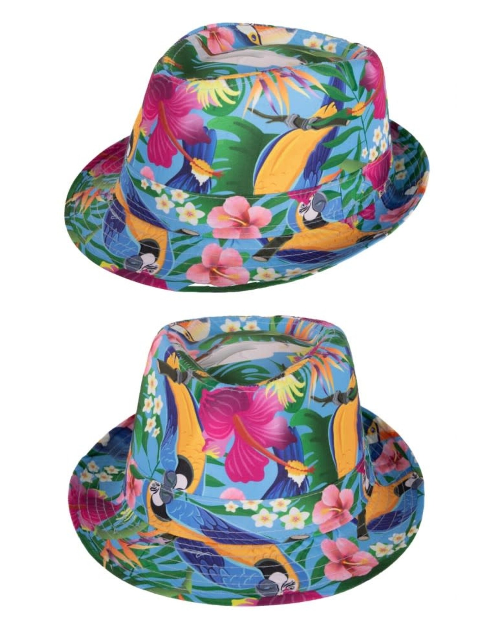 Kojak Hoedje Hawaii Print, Blauw