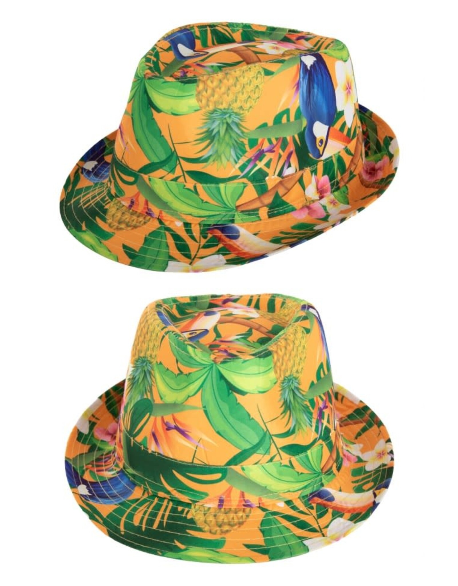 Kojak Hoedje Hawaii Print, Oranje