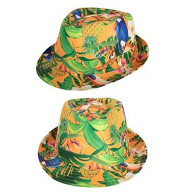 Kojak Hoedje Hawaii Print, Oranje