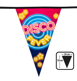 PE vlaggenlijn 'DISCO FEVER' (30 x 20 cm)(6 m)