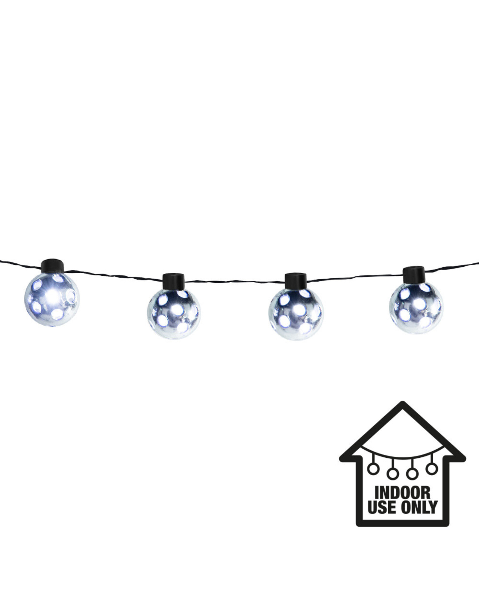 Led-Lichtsnoer Partybal Zilver (140 cm, 4.5 cm)