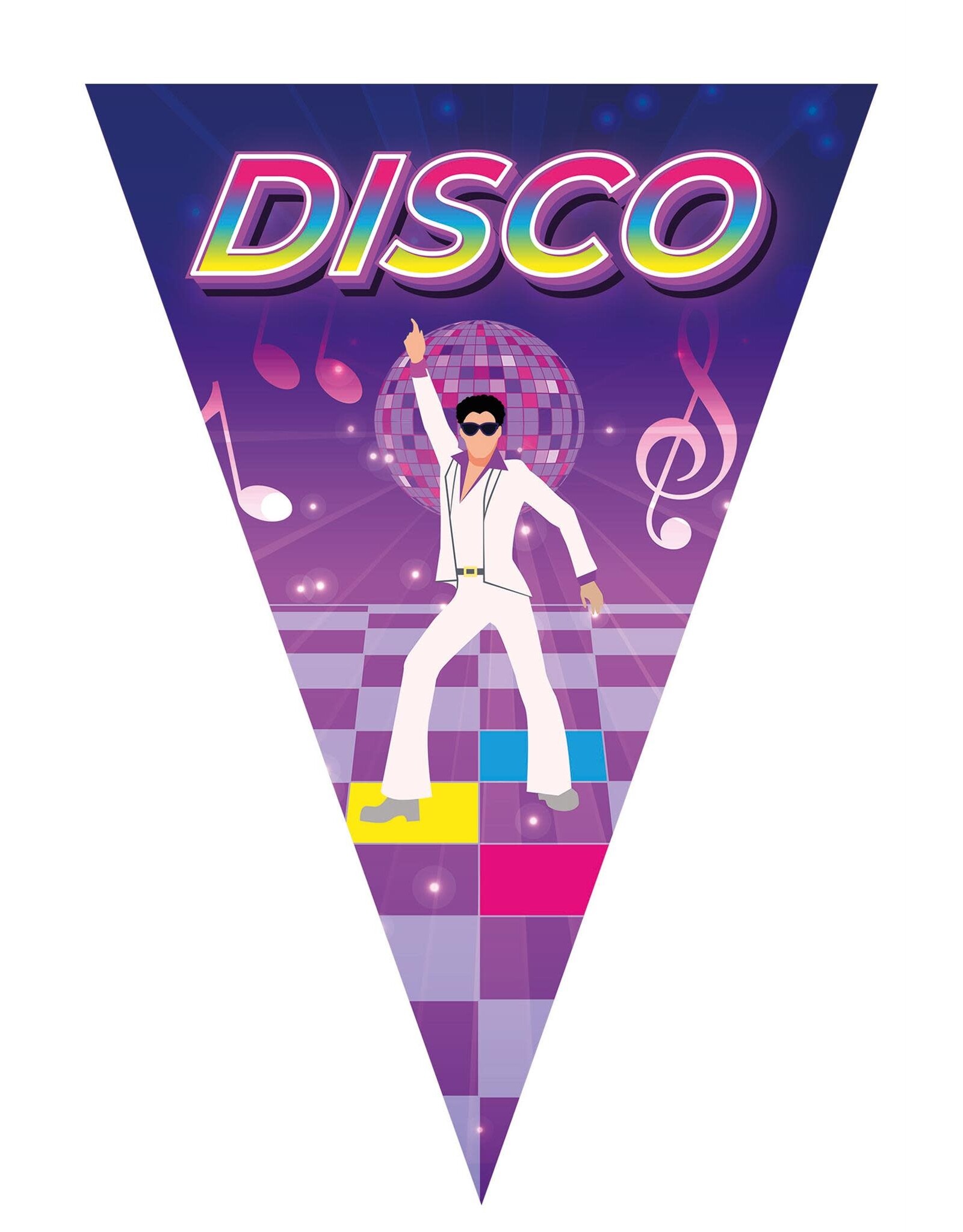 Vlaggenlijn 5m 10 vlaggen Disco