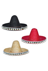 Mexicaanse hoed 25 cm kind - 3 kleuren