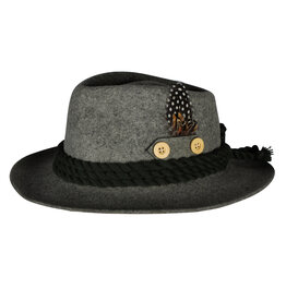 Luxe tirolerhoed "Bayern", Grijs