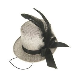 Midi Hoge Hoed Glitter + Deco Zilver