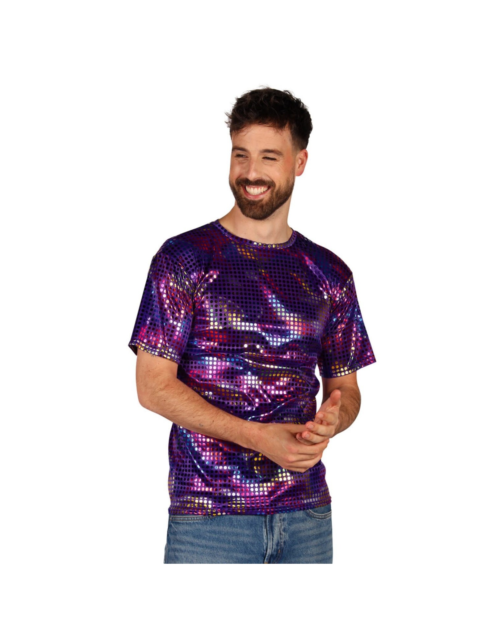 T-Shirt Heer Party King, Paars
