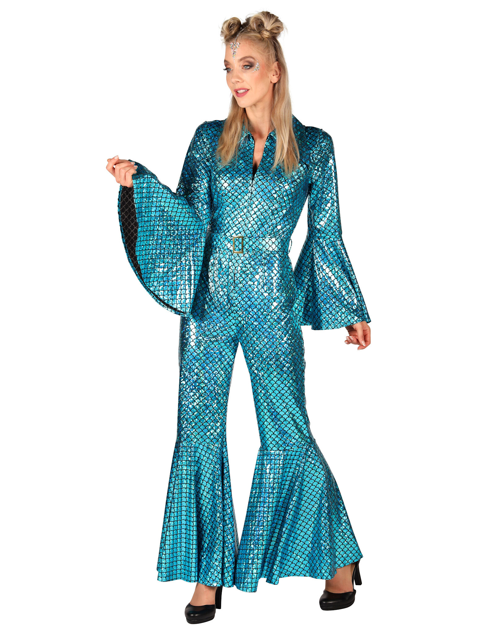 Catsuit "Dazzling Star", Turquoise