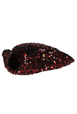 Luxe Driepunt Pailletten "Partyfever", Rood-Zwart