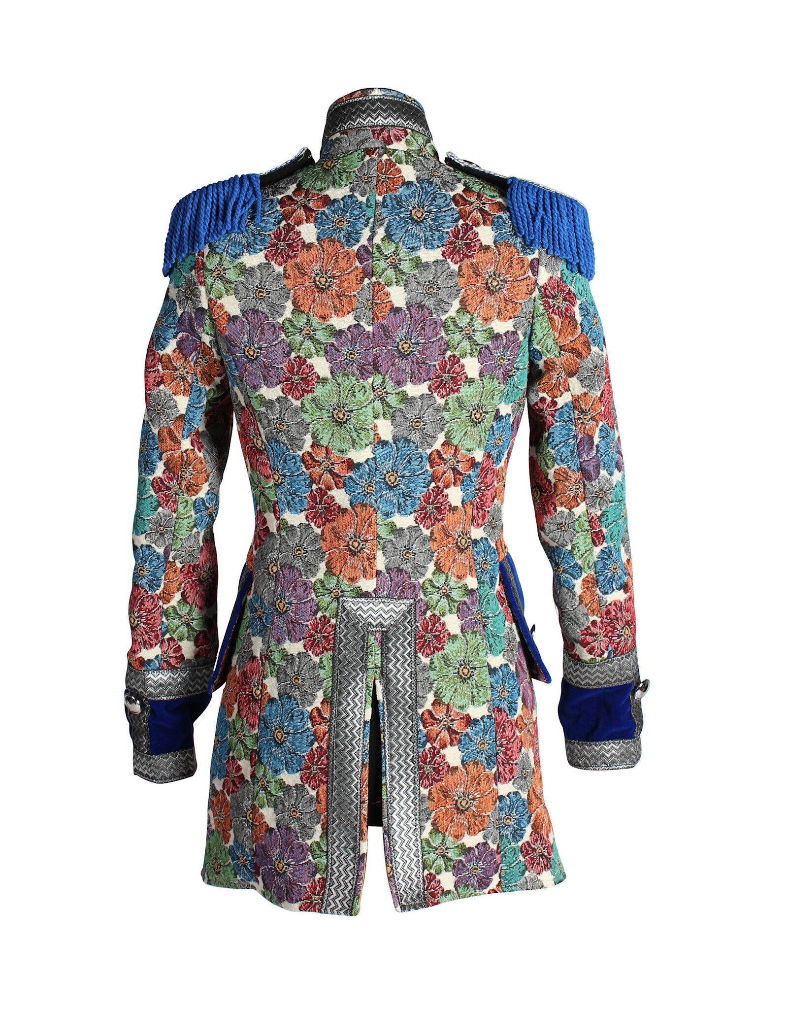 Jas dame "Rustic Flower", Blauw