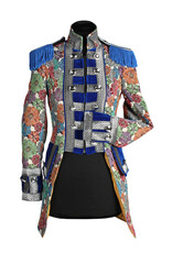 Jas dame "Rustic Flower", Blauw