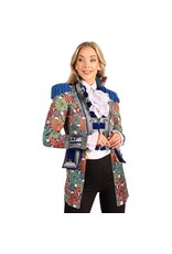 Jas dame "Rustic Flower", Blauw