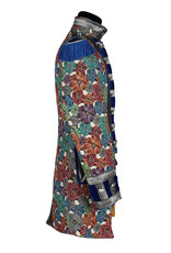 Jas heer "Rustic Flower", Blauw