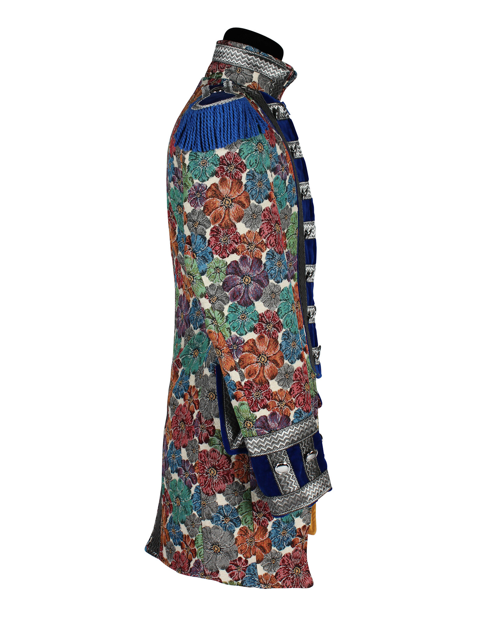 Jas heer "Rustic Flower", Blauw