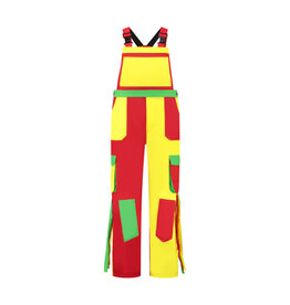 Tuinbroek Groen-Geel-Rood met Franje Tuinbroek Groen-Geel-Rood met Franje