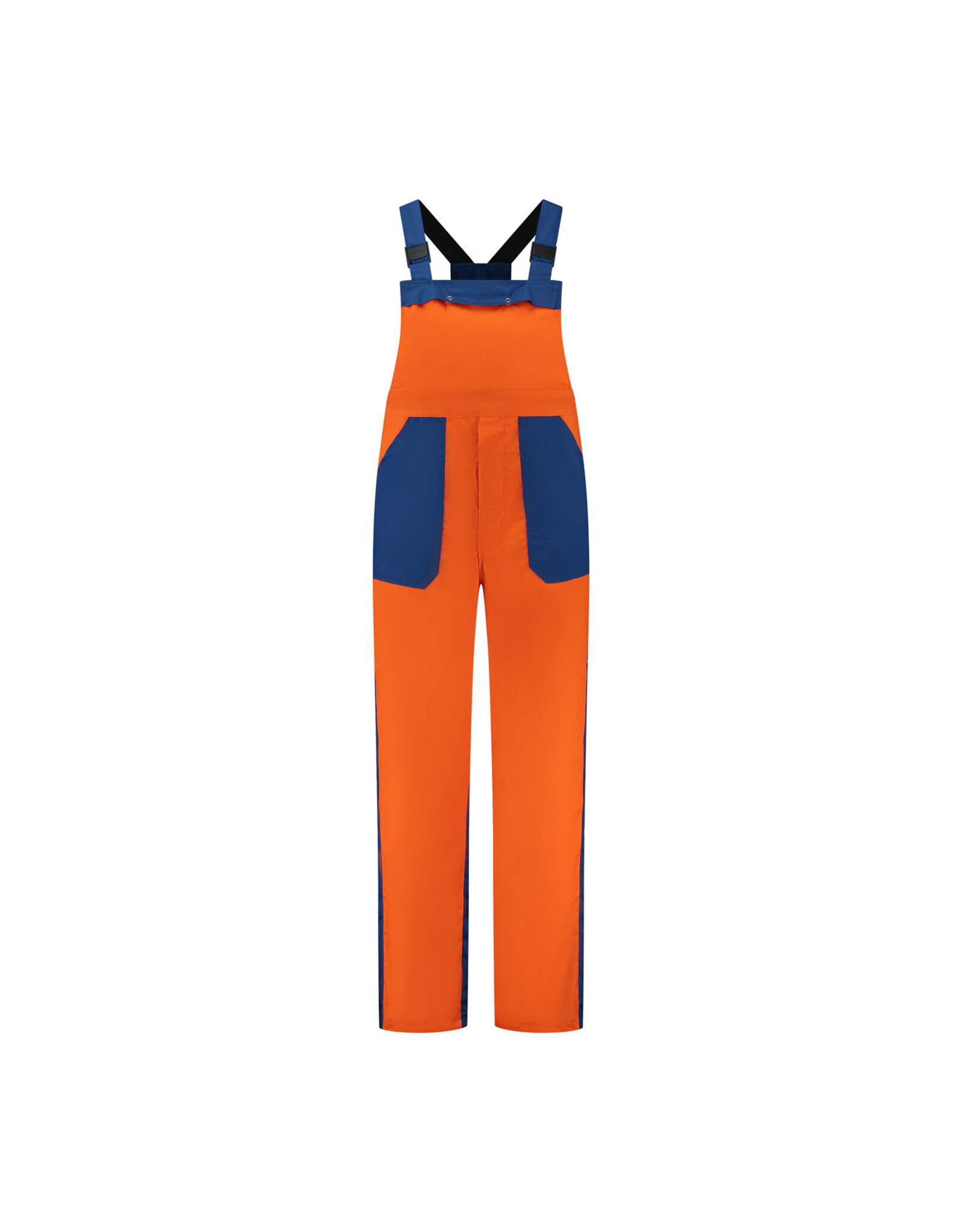 Tuinbroek Oranje-Korenblauw