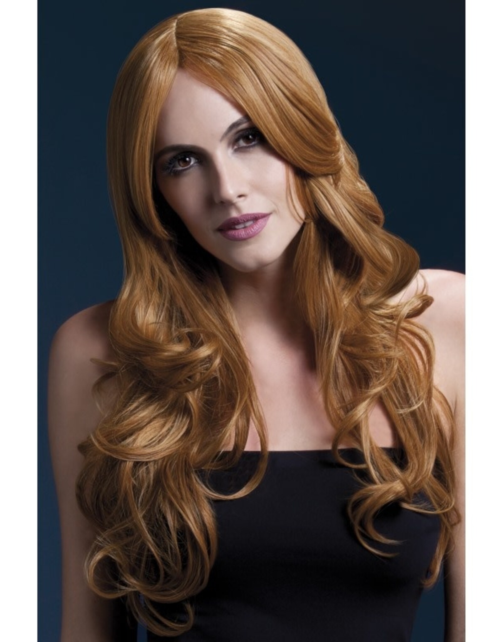 Fever Pruik Khloe, Kastanjebruin