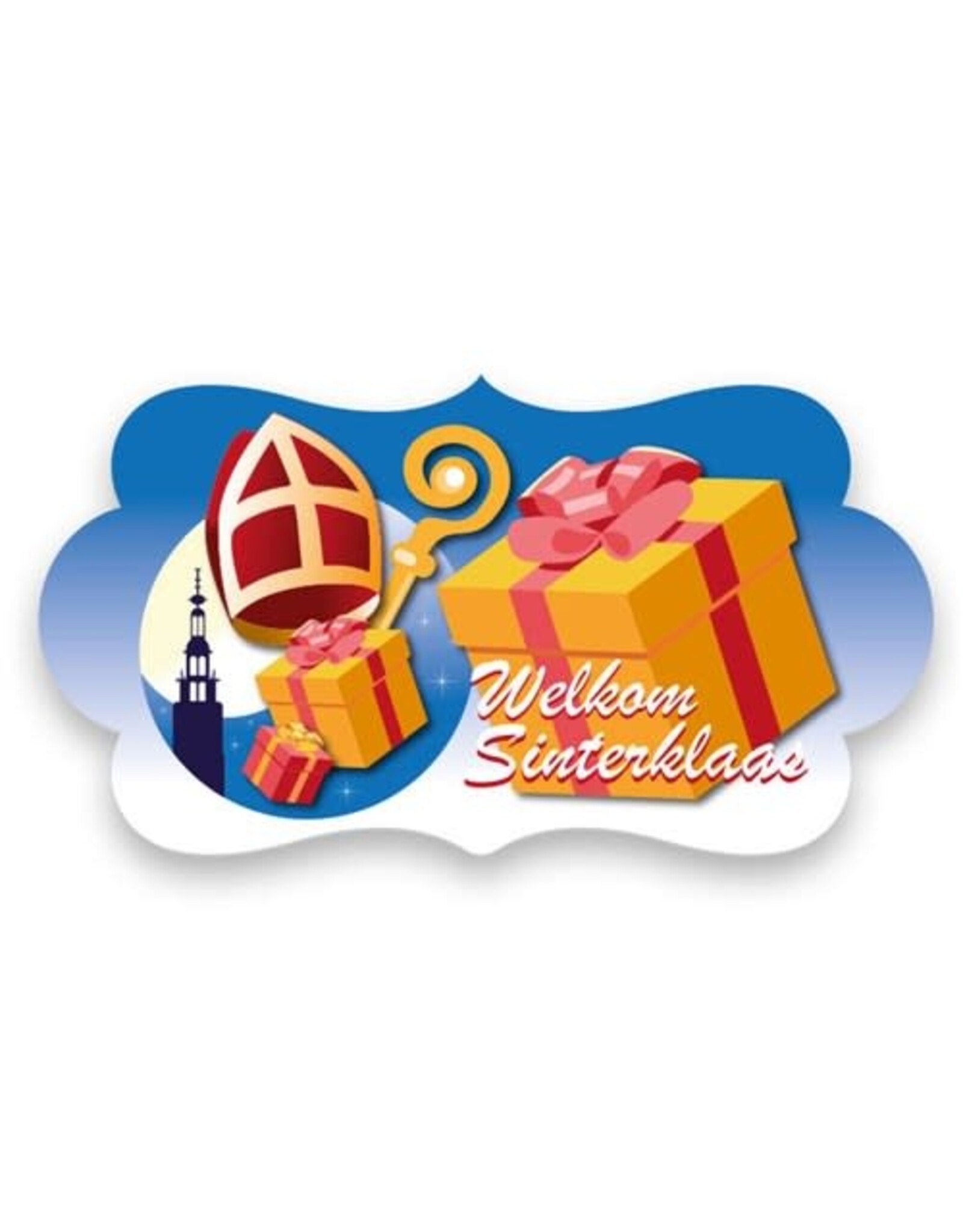 Feestbord ’Welkom Sinterklaas’ (42x22cm)