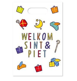 Uitdeelzakjes ’Welkom sint & piet’ (6st)