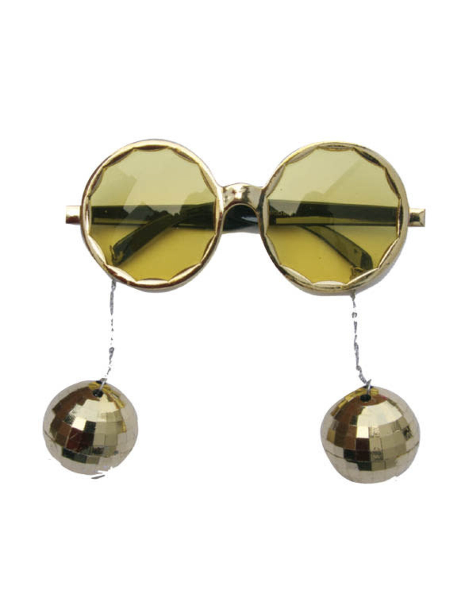 Bril Disco Balls goud
