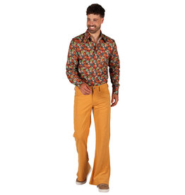 Retro 70's Ribcordbroek, Geel