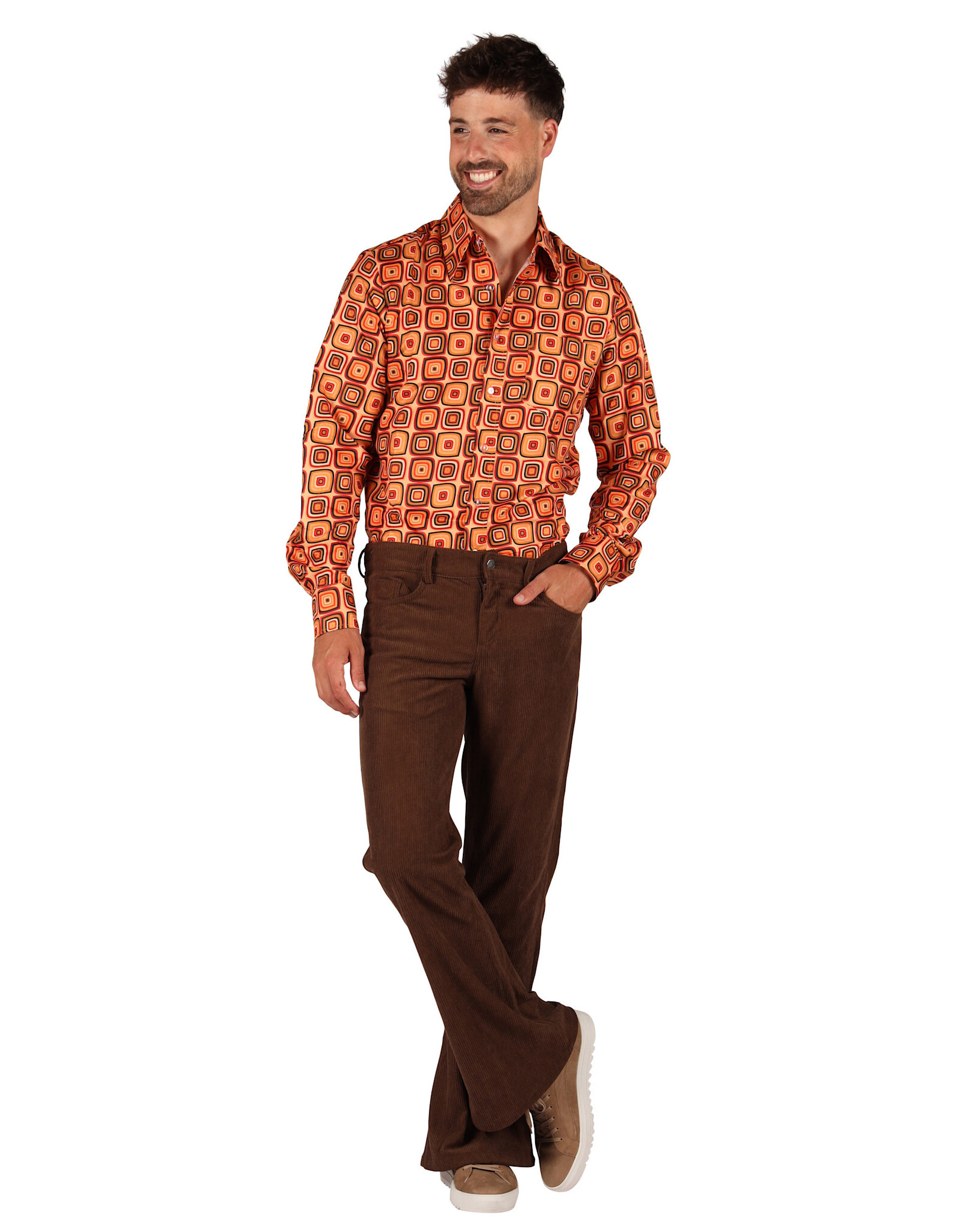Retro 70's Ribcordbroek, Bruin