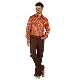 Retro 70's Ribcordbroek, Bruin