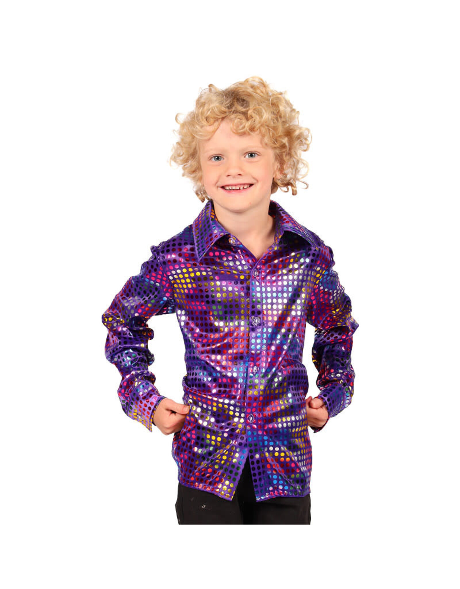 Glitterblouse Kind, Paars