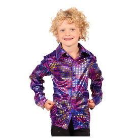 Glitterblouse Kind, Paars