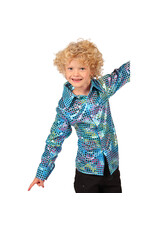 Glitterblouse Kind, Turquoise